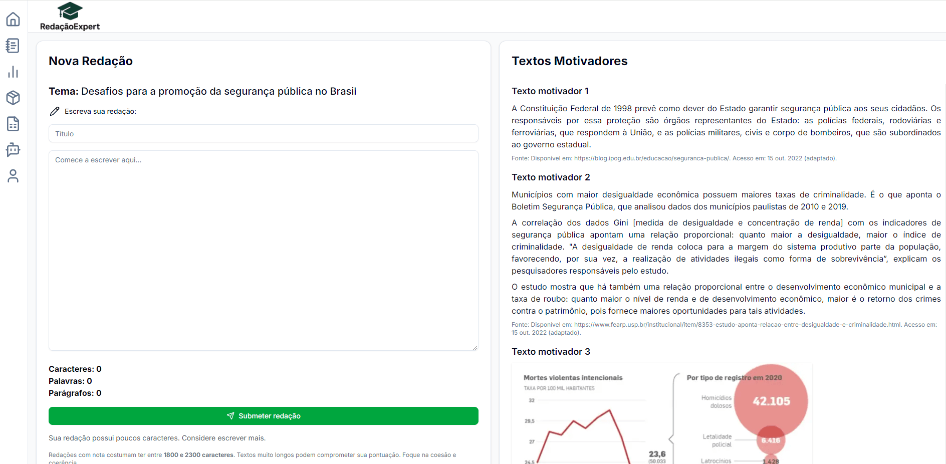 Envio de Redações