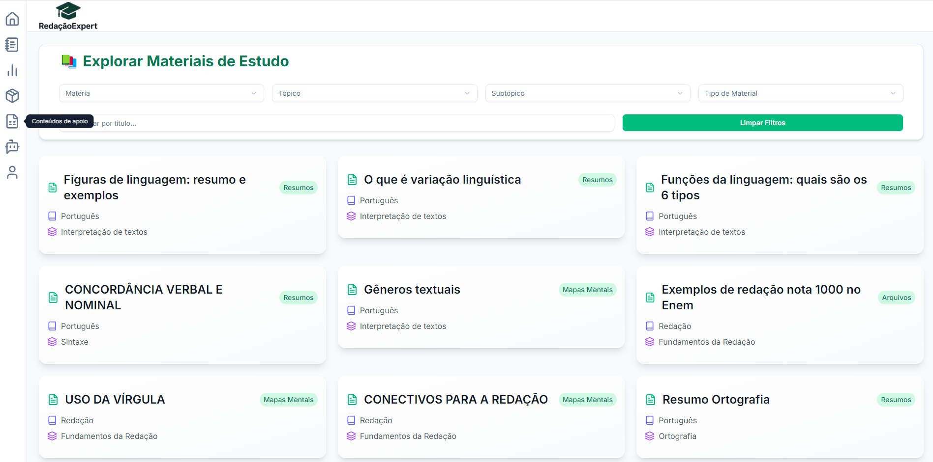 Materiais de Apoio
